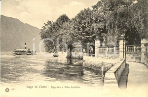 Cartolina originale da collezione 1915 ca TREMEZZO CO Approdo Villa CARLOTTA con traghetto Cartolina FPNV 1