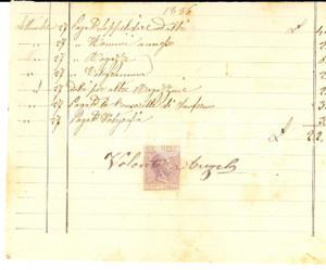 Documento originale, autentico 1886 VARESE Ricevuta di Angelo VALORETO per lavoranti pagati Manoscritta 1