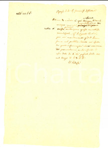 Documento originale, autentico 1850 ca VARESE Ottima condotta di Pasquale CANTINI cancellista municipale 1