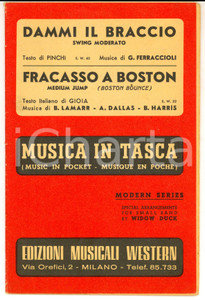 Oggetto da collezione cartaceo 1949 FERRACCIOLI Dammi il braccio  LAMARR Fracasso a Boston Spartito 1