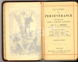 Libro, pubblicazione d epoca 1909 G. A. HEINRICH Le livre de persÃ©vÃ©rance Ed. Alfred MAME   TOURS 1