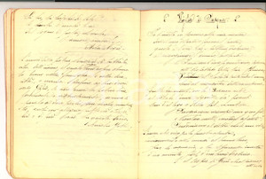 Oggetto da collezione cartaceo 1915 MILANO Quaderno Letizia BELLONI Poesie e aforismi Manoscritto 106 pp. 1