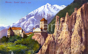 Cartolina originale da collezione 1935 ca MERANO BZ Veduta panoramica con Castel TYROL Cartolina FP NV 1