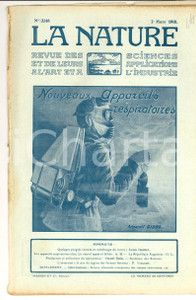 Giornale, rivista storica 1918 LA NATURE Nouveaux appareils respiratoires Revue ILLUSTREE nÂ° 2318 1