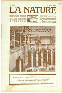 Giornale, rivista storica 1918 LA NATURE La Chloration  Brasil, fourinisseur de viande Revue nÂ° 2325 1