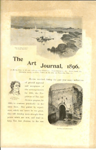 Materiale pubblicitario d’epoca 1896 LONDON THE ART JOURNAL Volantino pubblicitario ILLUSTRATO 4 pp. 25x33 1