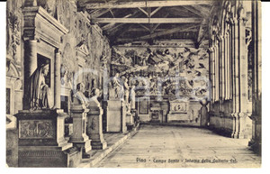 Cartolina originale da collezione 1910 ca PISA Camposanto  Interno della Galleria est Cartolina postale FP NV 1