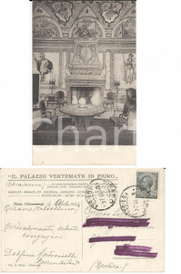 Cartolina originale da collezione 1924 PIURO SO Palazzo VERTEMATE Cartolina Delfina ANTONIELLI MORRA  FP VG 1