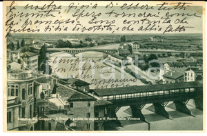 Cartolina originale da collezione 1938 BASSANO DEL GRAPPA Ponte Vecchio Cartolina a nobile Clorinda DE FRANCESCHI 1