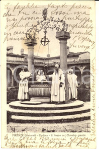 Cartolina originale da collezione 1925 FIRENZE Certosa  Pozzo Cartolina ANIMATA a Venanzio SELLA FP VG 1