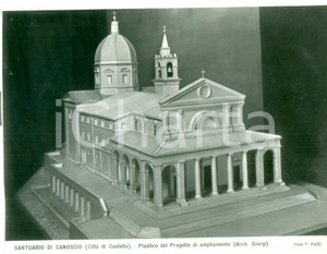 Fotografia d epoca originale 1955 ca CITTÃ€ DI CASTELLO PG Santuario di CANOSCIO Foto seriale del plastico 1
