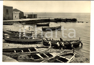 Cartolina originale da collezione 1960 AVOLA SR Marina Vecchia Cartolina autografo G. GIANGRECO FG VG ANIMATA 1