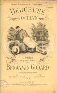 Oggetto da collezione cartaceo 1870 ca Benjamin GODARD Berceuse Mezzosoprano Spartito CHOUDENS 1