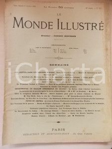 Giornale, rivista storica 1902 LE MONDE ILLUSTRÃ‰ Catastrophe du ballon BRADSKY Sovracoperta nÂ° 2377 1