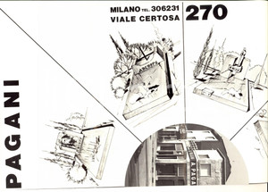 Materiale pubblicitario d’epoca 1973 MILANO Ditta PAGANI Monumenti e marmi cimiteriali Pieghevole pubblicitario 1