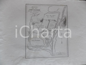 Stampa, bozzetto originale 1833 MILANO A. R. FREMIN Pianta dell antica GERUSALEMME Stampa 38x26 cm 1