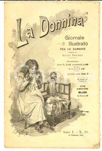 Giornale, rivista storica 1899 LA DONNINA Giornale per bambine  Volere Ã¨ potere Anno 1 nÂ° 20 1