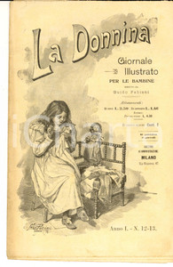 Giornale, rivista storica 1898 LA DONNINA Giornale per bambine  Il Santo Natale Anno 1 nÂ° 1213 1