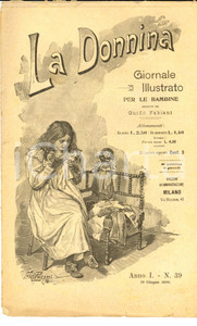 Giornale, rivista storica 1899 LA DONNINA Giornale per bambine Un furto involontario Anno 1 nÂ° 39 1
