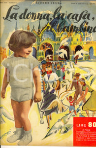Giornale, rivista storica 1953 LA DONNA, LA CASA, IL BAMBINO Punto croce Rivista anno XXIV nÂ° 6 1