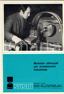 Materiale pubblicitario d’epoca 1970 ca MILANO Ditta SUSTA Modulari per arredamento industriale Catalogo 1