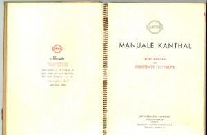 Libro, pubblicazione d epoca 1945 SVEZIA Manuale KANTHAL per resistenze elettriche ILLUSTRATO 106 pp. 1