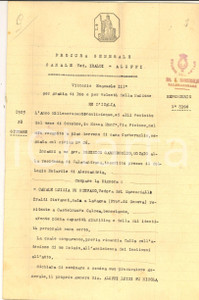 Documento originale, autentico 1925 CASTELNUOVO CALCEA AT Atto di procura della vedova Luigia CANALE IRALDI 1