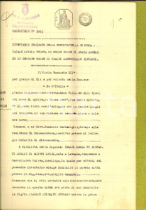 Documento originale, autentico 1939 CASTELNUOVO CALCEA AT Inventario ereditÃ  vedova Luigia CANALE IRALDI 1