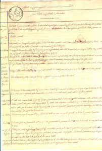 Documento originale, autentico Novembre 1815 CASALMAGGIORE CR Repertorio atti del notaio Francesco BRINA 1