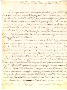 Manoscritto, lettera originale 1796 MILANO Giovanni VISCONTI sul destino dell ereditÃ  del conte Luigi COSTA 1