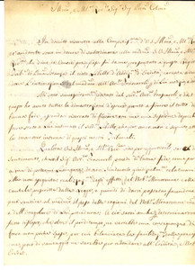 Manoscritto, lettera originale 1796 MILANO Giovanni VISCONTI sull ereditÃ  del conte Luigi COSTA a un minorenne 1