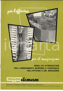 Materiale pubblicitario d’epoca 1970 ca MILANO Ditta SICMAM Arredi per officina e magazzino Catalogo ILLUSTRATO 1