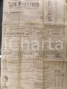 Materiale pubblicitario d’epoca 1927 MILANO Ditta ELETTRA Listino apparecchi elettrici ILLUSTRATO 1