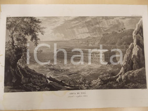 Stampa, bozzetto originale 1850 ca SACRA BIBBIA Arca di Noè secondo i migliori autori Stampa 38x26 Tav III 1