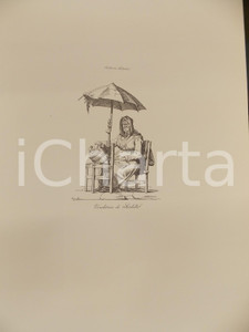Stampa, bozzetto originale 1950 ca Eugenio BOSA COSTUMI TRIESTINI Venditrice di sardelle Stampa 32x44 cm 1