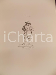 Stampa, bozzetto originale 1950 ca Eugenio BOSA COSTUMI TRIESTINI Acconciatore di pentole Stampa 32x44 cm 1