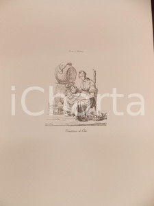 Stampa, bozzetto originale 1950 ca Eugenio BOSA COSTUMI TRIESTINI Venditrice di olio Stampa 32x44 cm 1