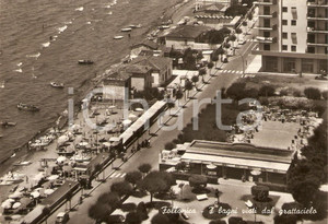 Cartolina originale da collezione 1955 ca FOLLONICA GR Bagni visti dal Grattacielo Cartolina FG VG 1