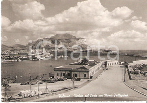 Cartolina originale da collezione 1955 ca PALERMO Veduta del Porto con MONTE PELLEGRINO Cartolina FG VG 1