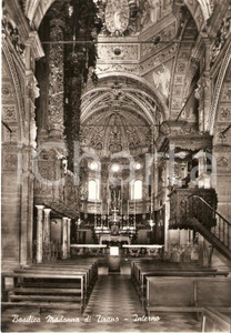 Cartolina originale da collezione 1955 ca TIRANO SO Interno della Basilica della Madonna Cartolina FG NV 1