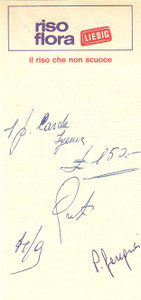 Materiale pubblicitario d’epoca 1965 ca LIEBIG Riso che non scuoce FLORA Ricevuta 8x17 cm 1