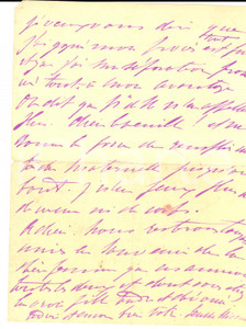 Manoscritto, lettera originale 1920 ca FONTAINEBLEAU F Lettera della contessa DE LEUSSE a un amica italiana 1