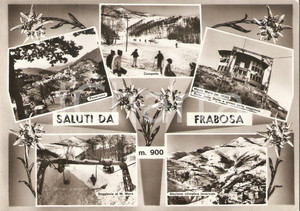 Cartolina originale da collezione 1967 FRABOSA SOPRANA CN Vedutine Baita delle Stelle e seggiovia Cartolina FG 1