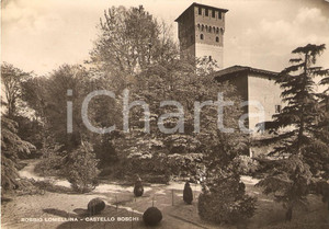 Cartolina originale da collezione 1956 ROBBIO LOMELLINA PV Parco del Castello BOSCHI Cartolina FG VG 1