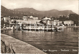 Cartolina originale da collezione 1957 VERBANIA Frazione INTRA Traghetto SAN CARLO e Lago Maggiore Cartolina FG NV 1