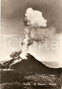 Cartolina originale da collezione 1955 NAPOLI Conetto eruttico del VESUVIO Cartolina FG VG 1