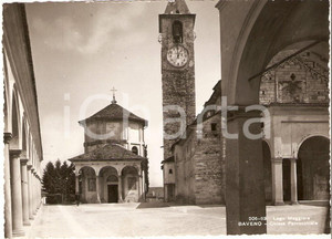 Cartolina originale da collezione 1951 BAVENO VB Chiesa Parrocchiale ANIMATA Cartolina FG VG 1