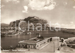 Cartolina originale da collezione 1957 PALERMO Panorama con porto e Monte Pellegrino ANIMATA Cartolina FG VG 1
