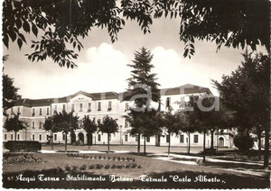 Cartolina originale da collezione 1961 ACQUI TERME AL Stabilimento BalneoTermale CARLO ALBERTO Cartolina FG VG 1