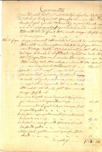 1880 ca AREA PAVESE Ricavo mobili caduti nell'eredità fu Agostino VALLAZZO 10 pp